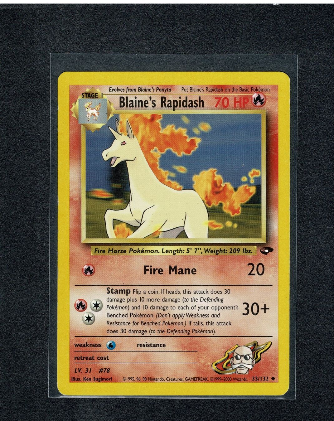 Pokémon Sammelbilder & Trading cards: Blaine's Rapidash -  Gym Challenge – Gebraucht aus Giubiasco von rude01