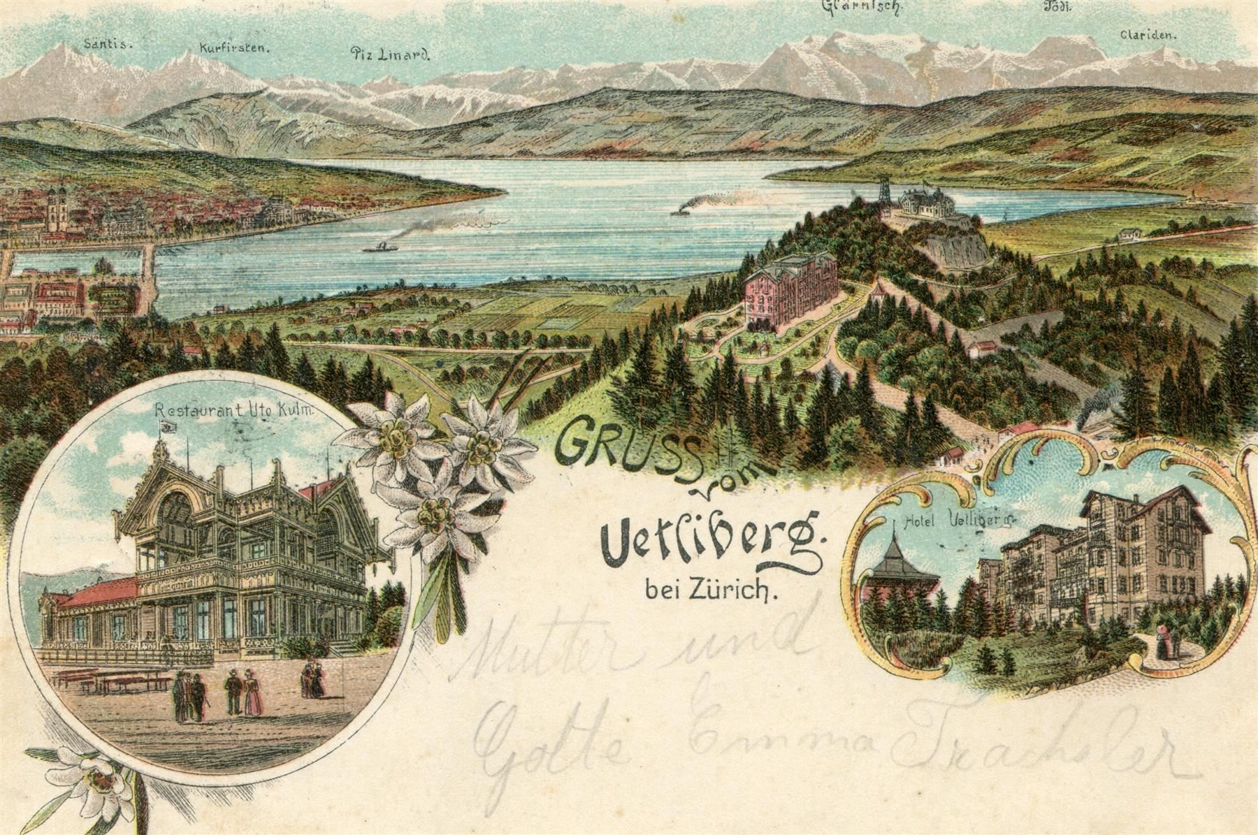 Cartes postales: PK Litho Gruss vom Uetliberg – D'occasion à Winterthur par Kyoung