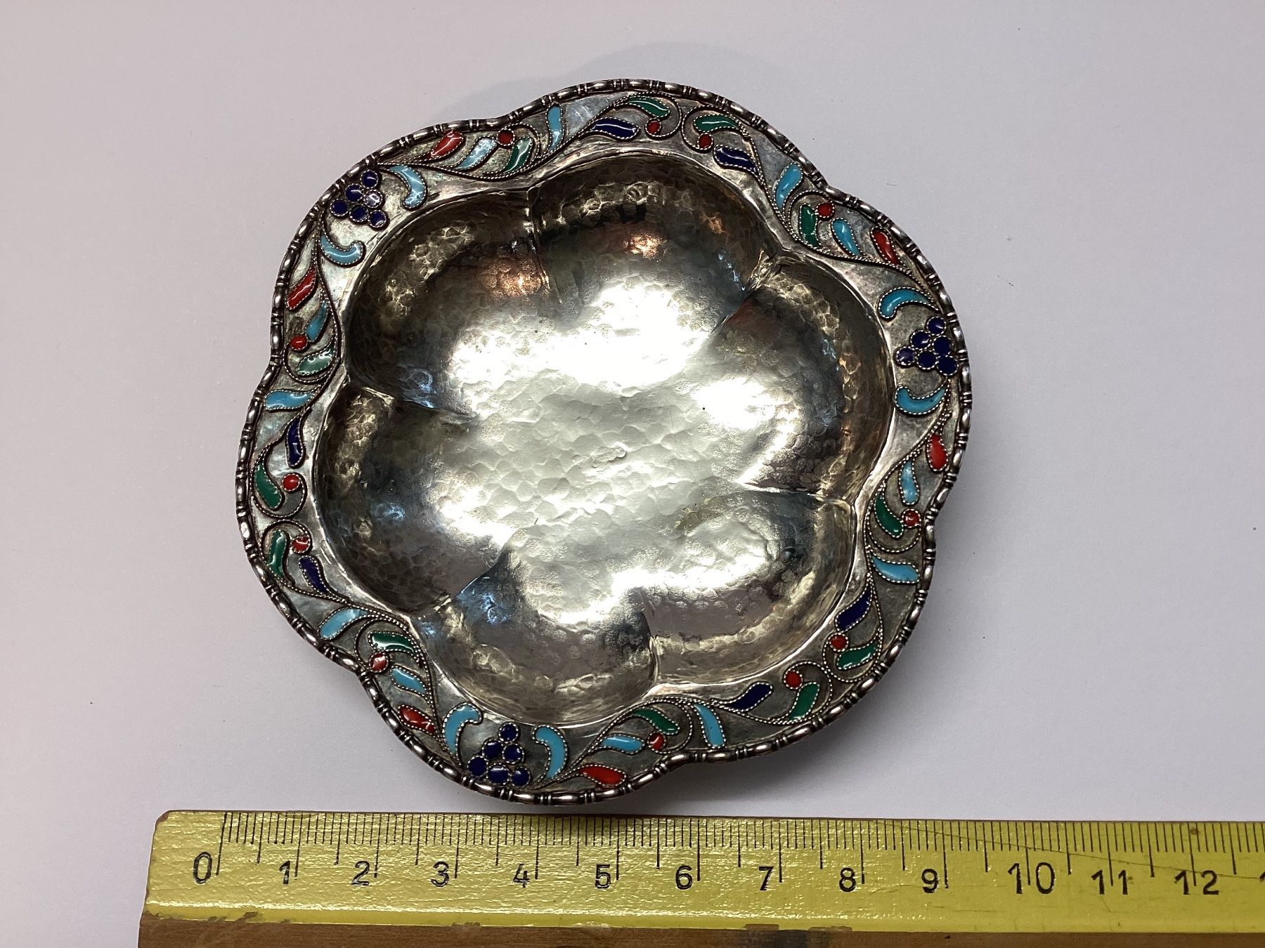 Ciotole: Alte Schale,  Silber 1000 gestempelt,  Cloisonne Emaille – Usato da Eglisau venduto da mar_5rn2 2