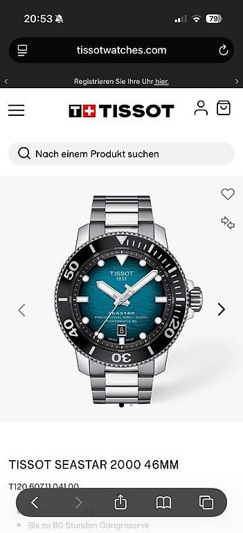Powermatic Orologi: TISSOT SEASTAR 2000 46MM – Usato da Seewen SZ venduto da Archi96 1