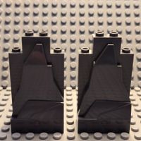 Lego 2x Bergspitzen dunkelgrau