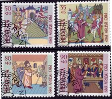 1989 P.P.Marken mit Ersttagstempel+Gummi