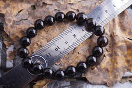 Morion Rauchquarz  10.4mm  Top  Kugel  Armband