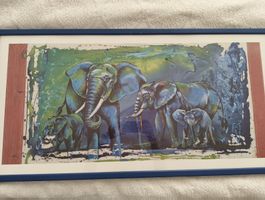 Rolf Knie – "Wild Elephants" | Kunstbild 100.2 × 49.7 cm