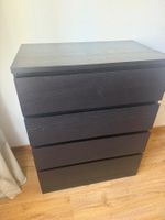 Commode IKEA Malm bois marron foncé 4 tiroirs