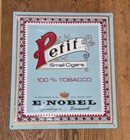 Blechschild Petit Small Cigars von E. Nobel Denmark 40x45cm