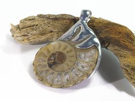 Ammonit Anhänger, 925 Silber, 52mm, Nr.15