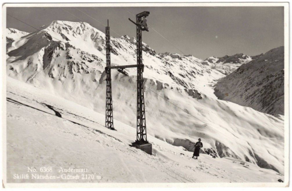 Cartoline postali: Andermatt - Skilift Nätschen – Usato da Binningen venduto da Mountainrider