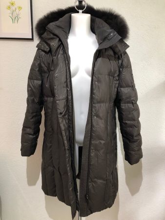 🧥 Modissa Daunenmantel mit Echtpelz, Grösse 46