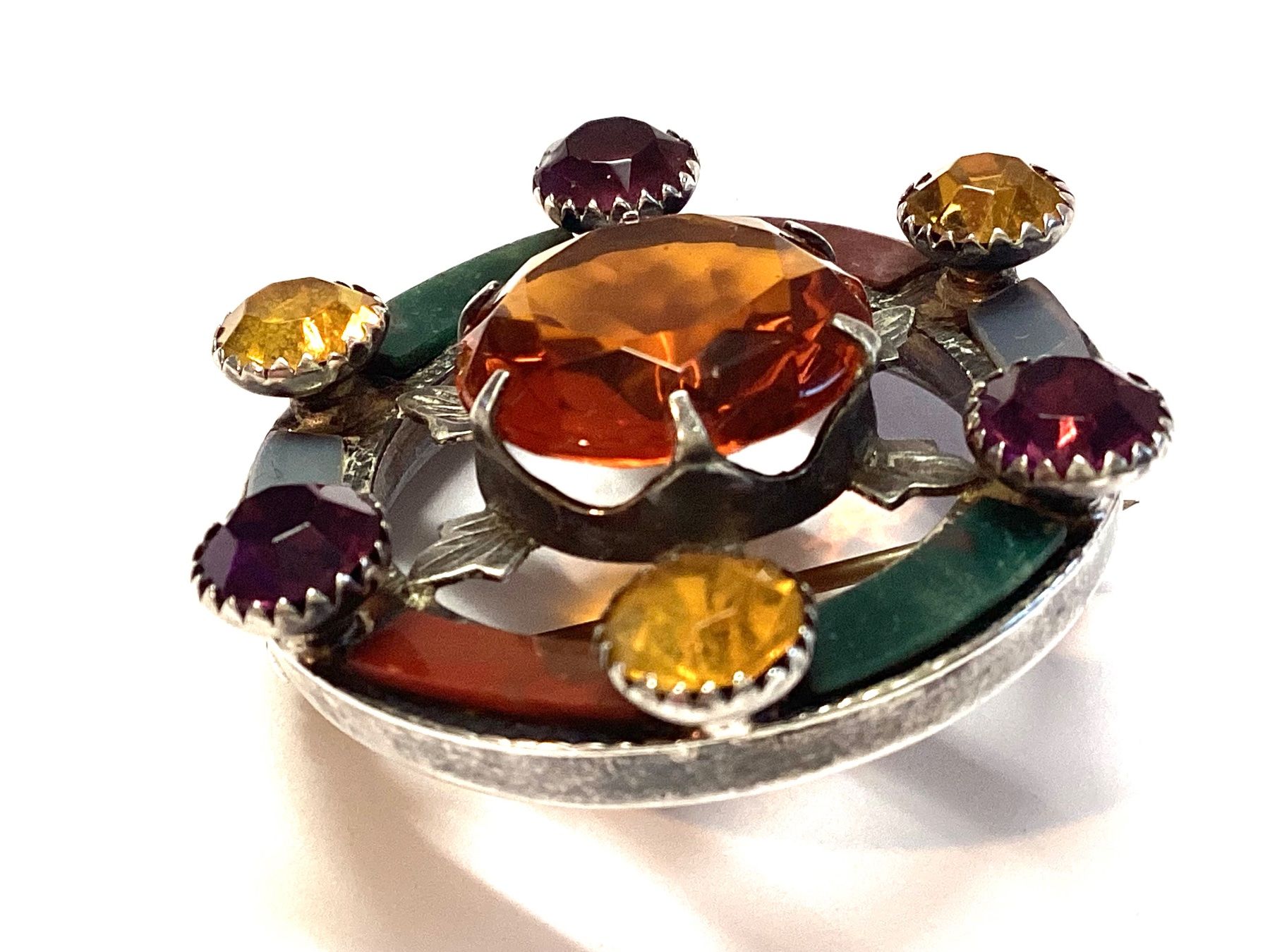 Spille & Fermagli: Original Viktorianische schottische Silber u. Achat Brosche – Usato da Eglisau venduto da mar_5rn2 1