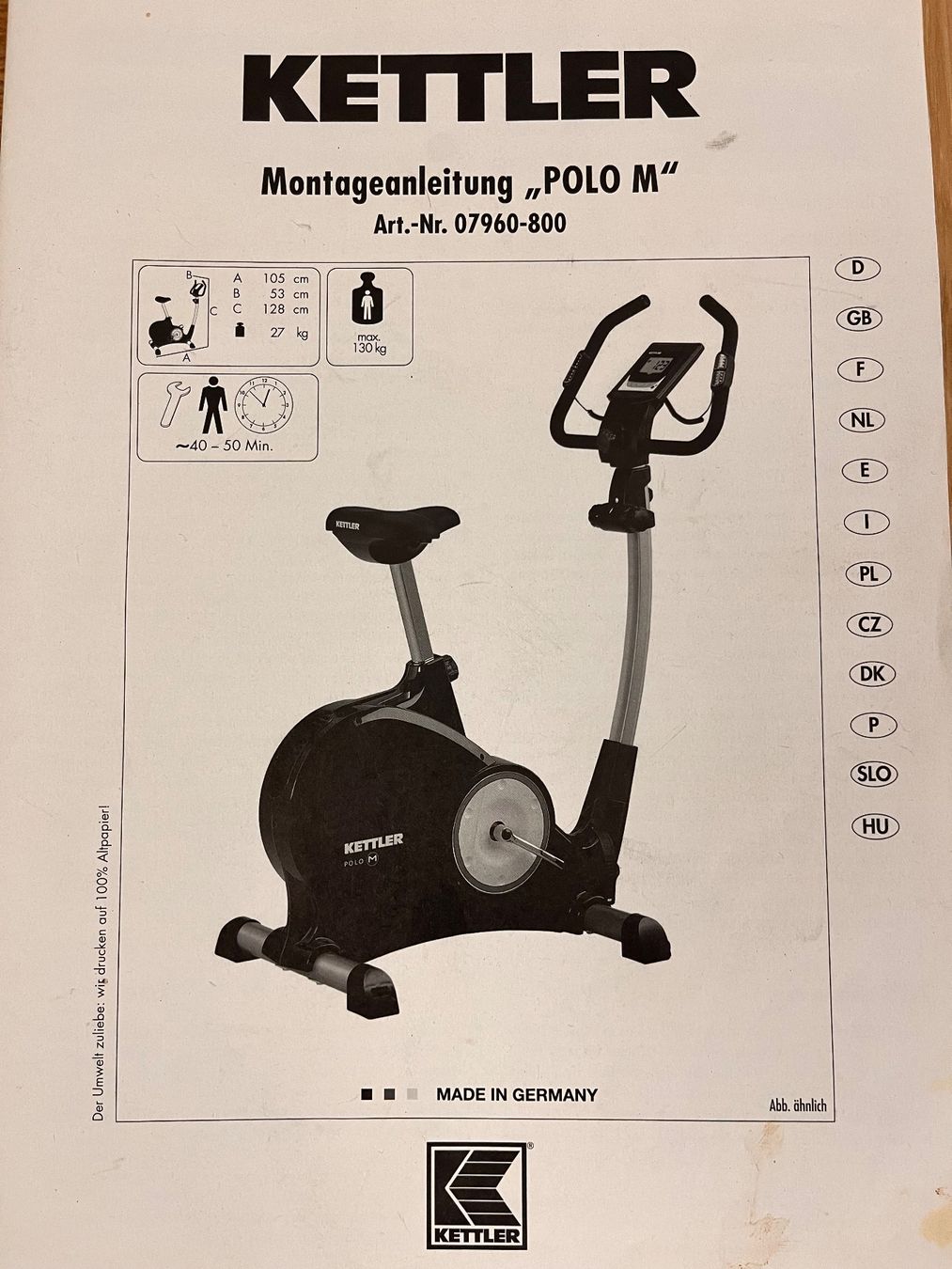 Kettler Hometrainer: Hometrainer Velo – Usato da Birmenstorf AG venduto da Jogi01 4