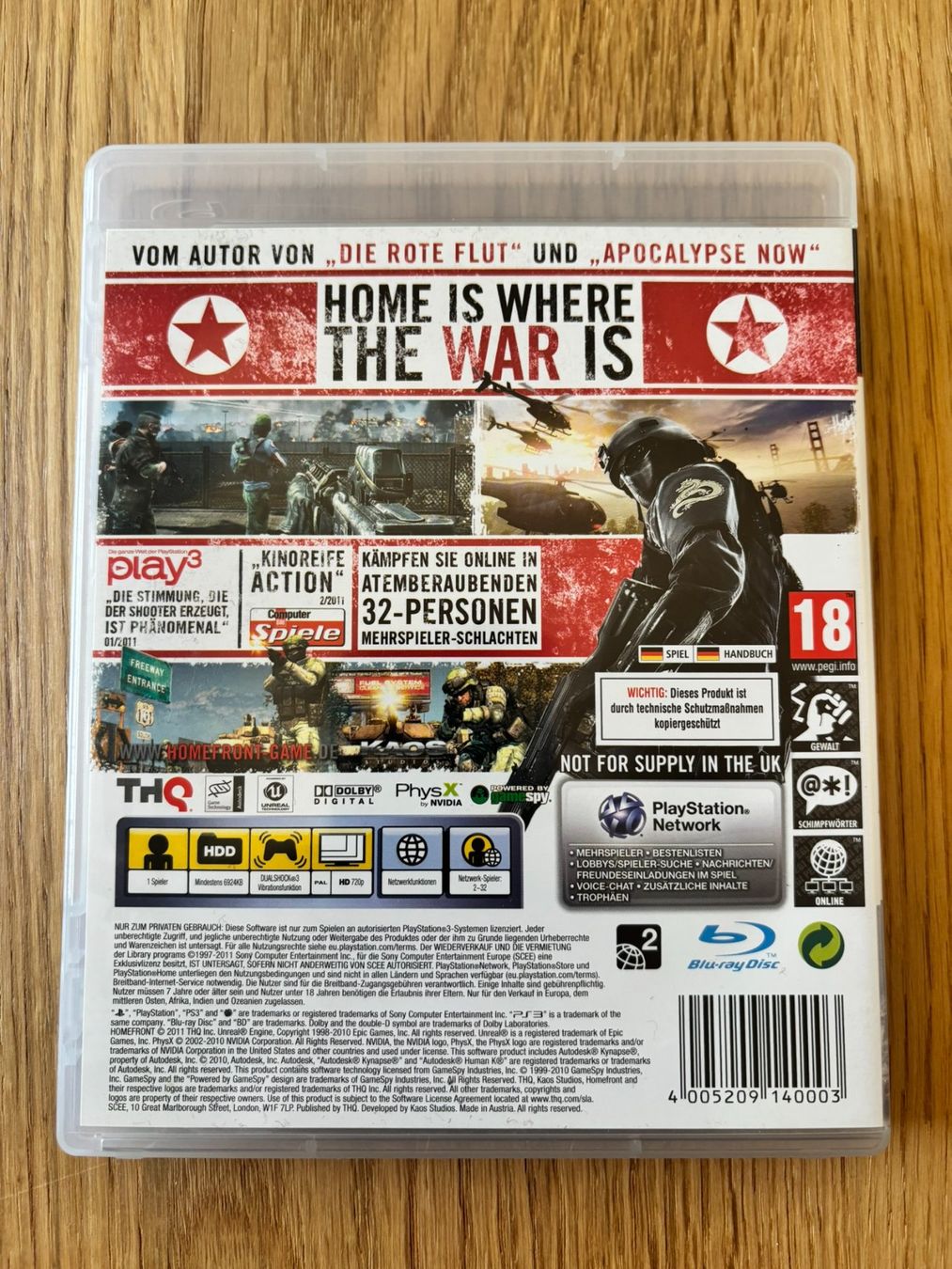 Spiele: PS3 Homefront - komplett - DE – Gebraucht aus Schüpfheim von Flashbang3250 1