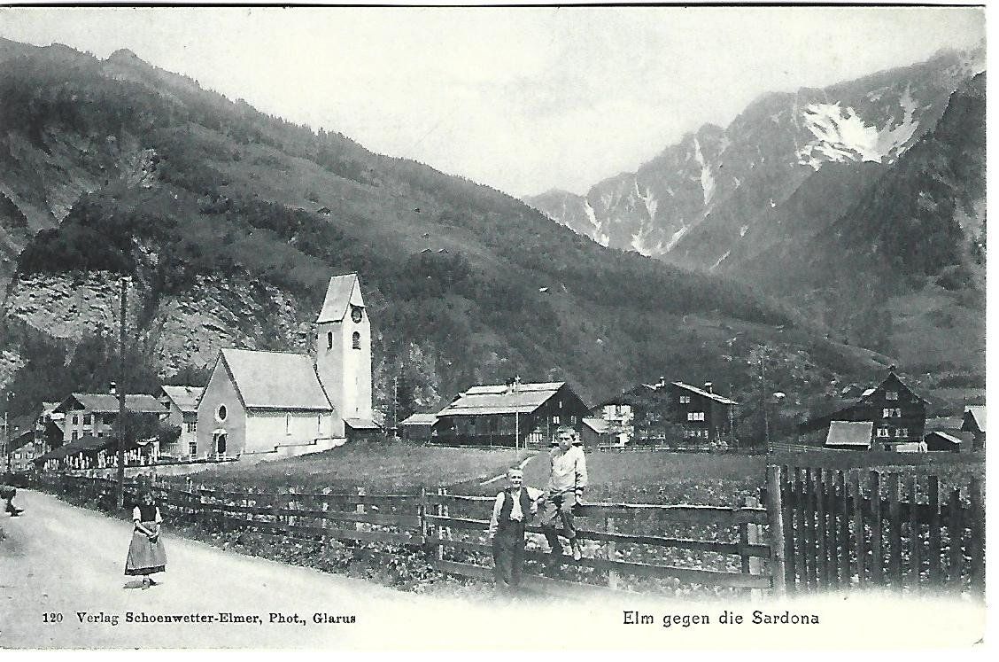 Cartoline postali: Elm gegen die Sardona GL – Usato da Wetzikon ZH venduto da Brulu100