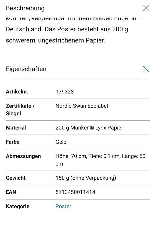 Foto & Immagini: Paper Collective Soft Yellow Poster 50x70cm – Usato da Solothurn venduto da f.e. 2