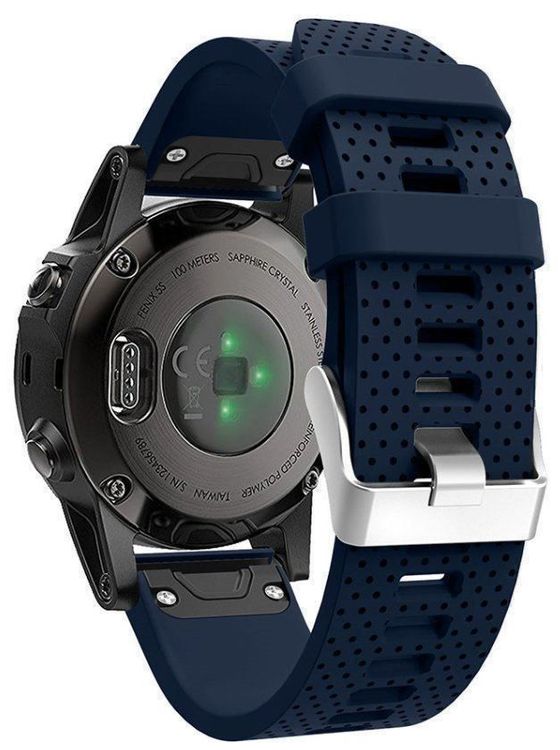 Lepmok 20mm Steel Blue Alloy Band For Garmin Fenix 5S Plus, 6S Pro, 7S - Lightweight & Modern Strap