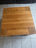 Massiver Eichen Salontisch rechteckig mit Ablage 