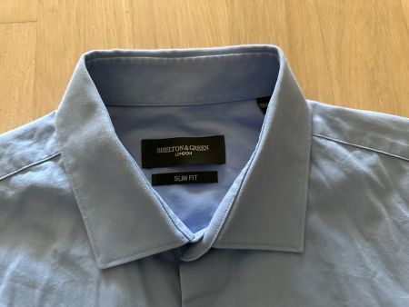 Hemd Shelton & Green, London, 39/40, Slim fit, 100 % BW