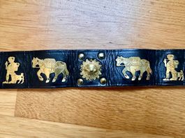 Appenzeller Chueligurt Gurt Gürtel Leder Messing Vintage