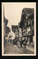 Andermatt, Blick in eine belebte Strasse