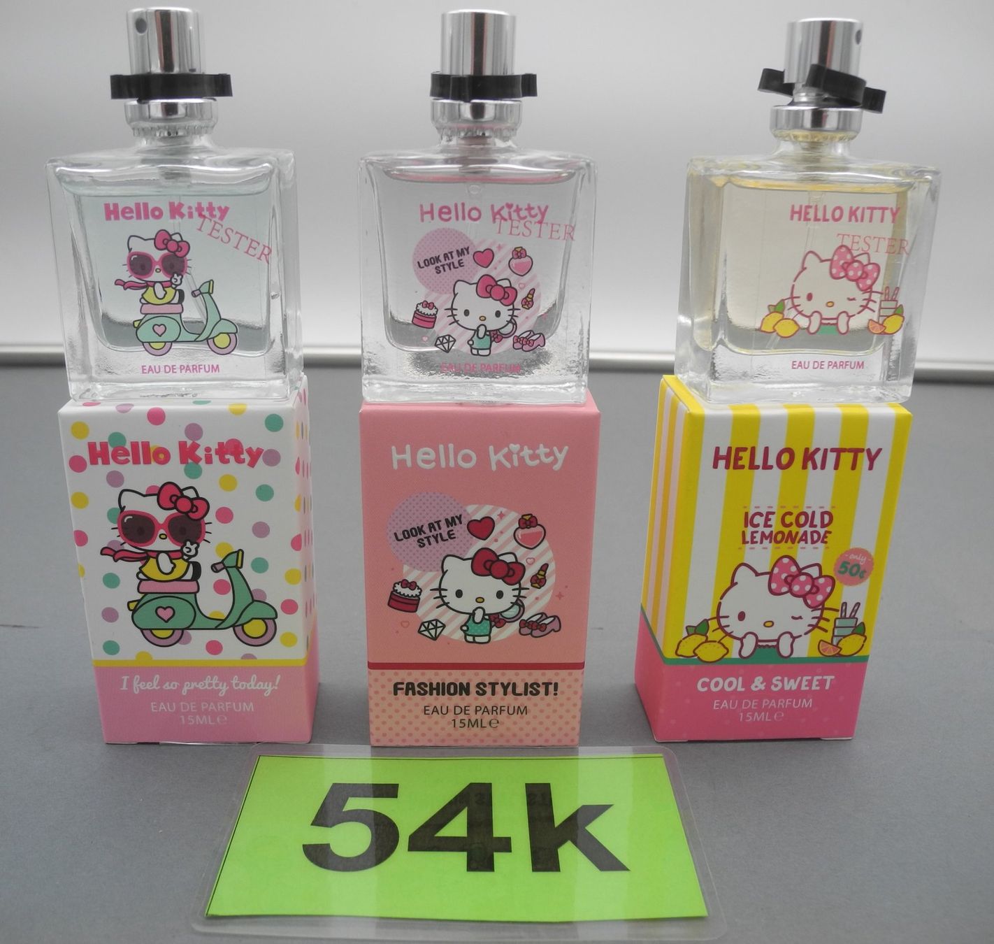 Profumi & Eau de Toilette: 3 x Hello Kitty Eau de Parfum, Nr. 54k – Nuovo e nell'imballaggio originale da Kottwil venduto da Crazyrolf