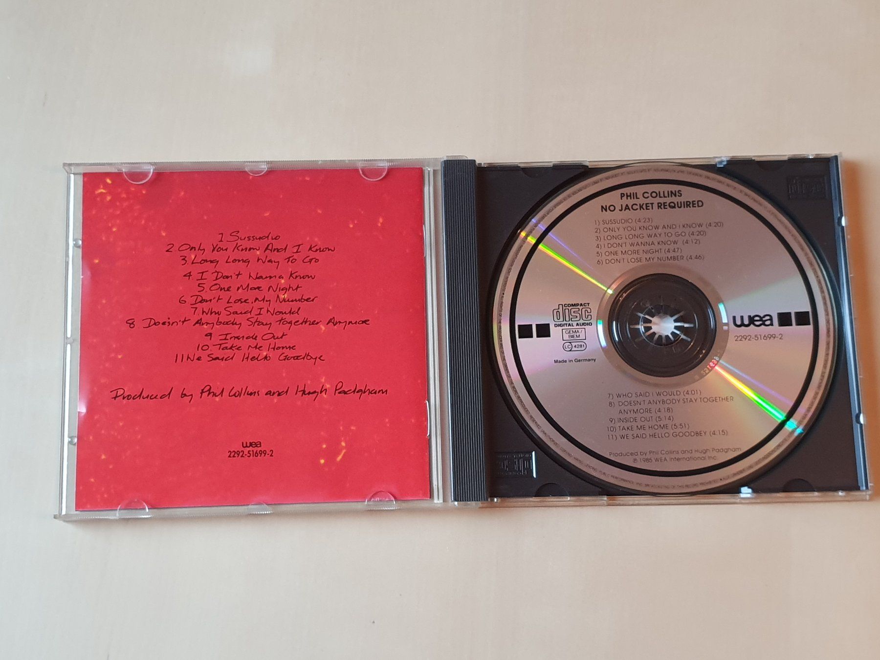 CD: Phil Collins No Jacket Required – Usato da Stansstad venduto da collectorsshop 2