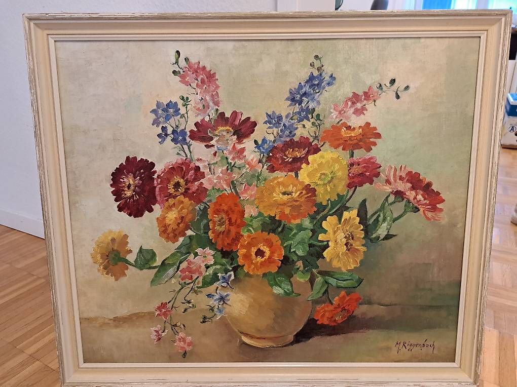 Dipinti: Gemälde Blumen Martha Riggenbach – Usato da Schwyz venduto da ma.ri
