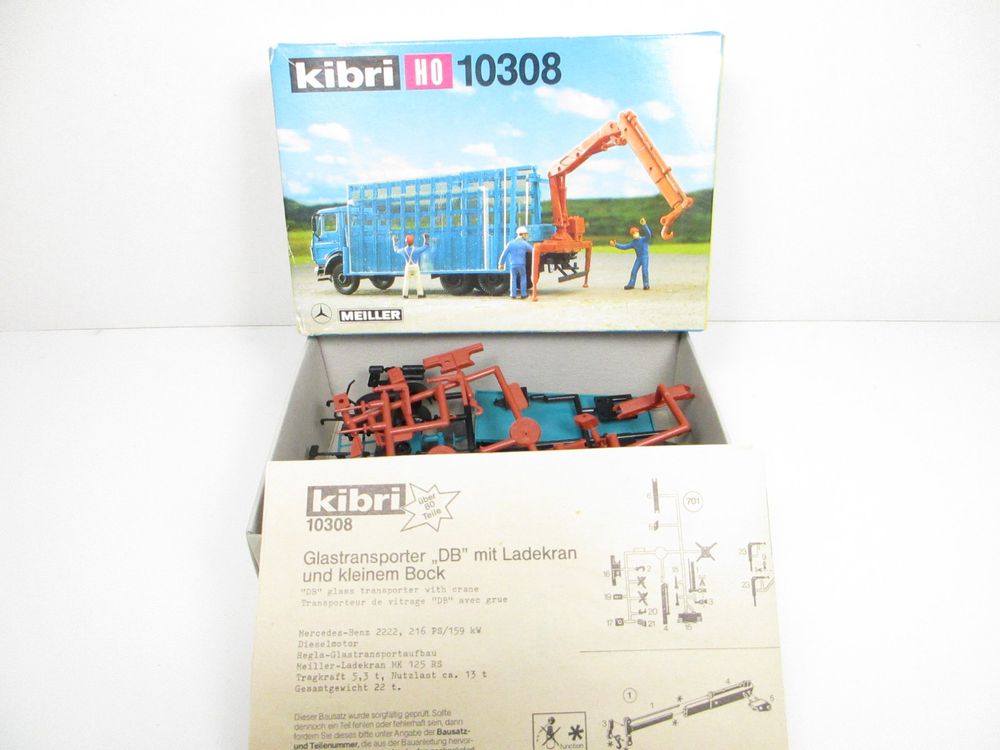 Kibri Modelleisenbahnen: Kibri H0 10308 Mercedes-Benz Glastransporter mit Ladekran – Neu und originalverpackt aus Olten von Heinrich875 1