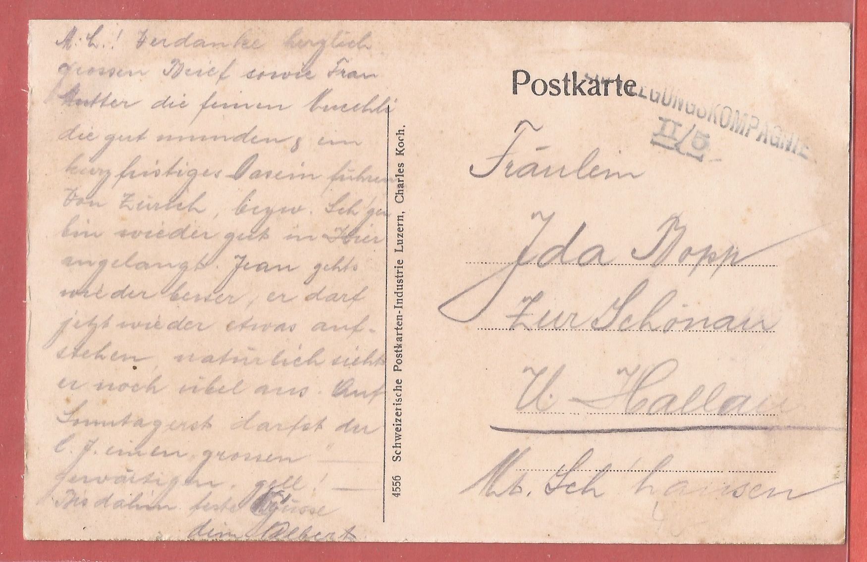 Cartoline postali: Oensingen - Schloss Bechburg - ca. 1915 – Usato da Fislisbach venduto da Porano 1