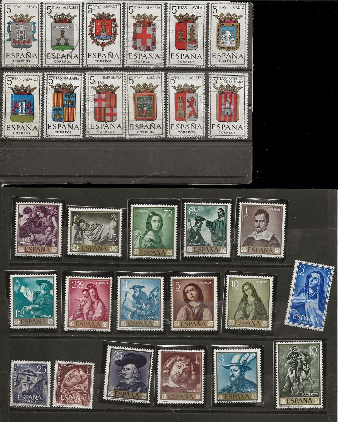 Tutti i francobolli: Espagne lot 1962 63 ob et ** – Usato da Sion venduto da PierreP01