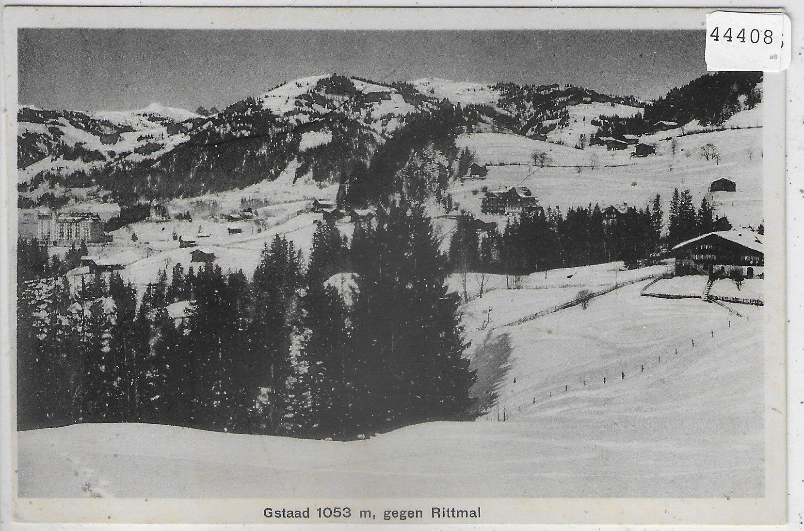 Cartoline postali: Gstaad gegen Rittmal im Winter – Usato da Ettingen venduto da Kartenplanet