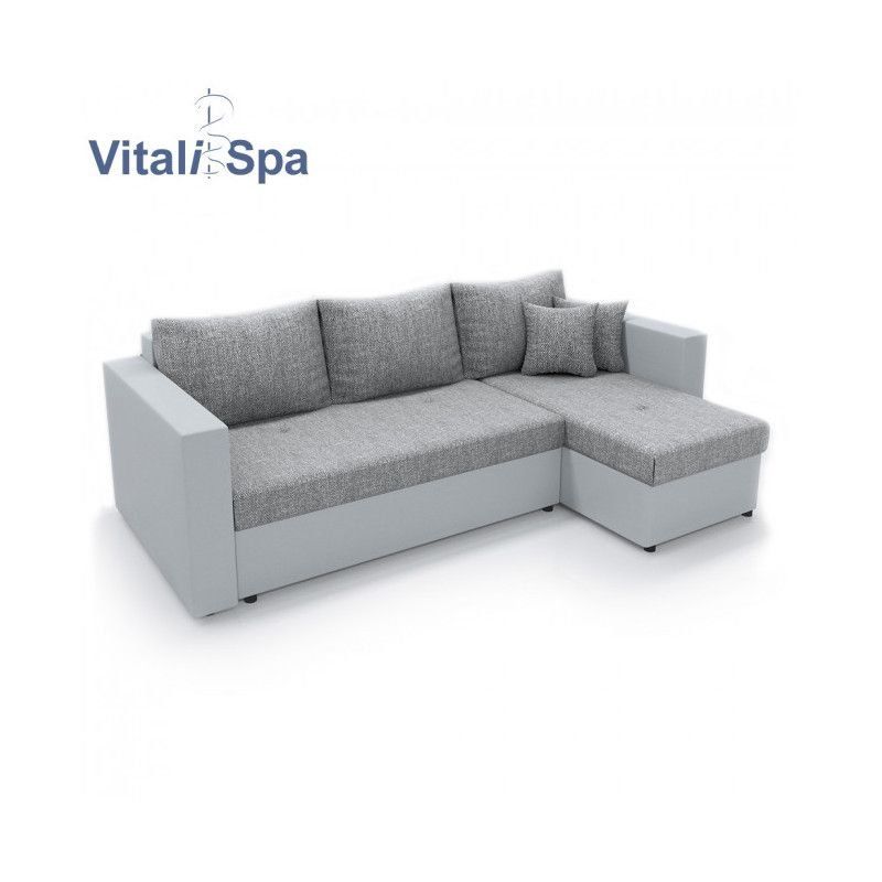 Divani: Ecksofa mit Schlaffunktion - Weiss/Grau - Schlafsofa - Sofa – Nuovo e nell'imballaggio originale da Wallenwil venduto da toesstal-vertrieb 3