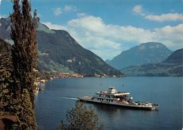 Vierwaldstättersee, Autofähre Gersau-Beckenried, gel. 1985