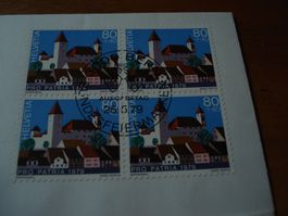 Pro Patria 1979, FDC Satz, Einzel + 4erblock, 9 Belege