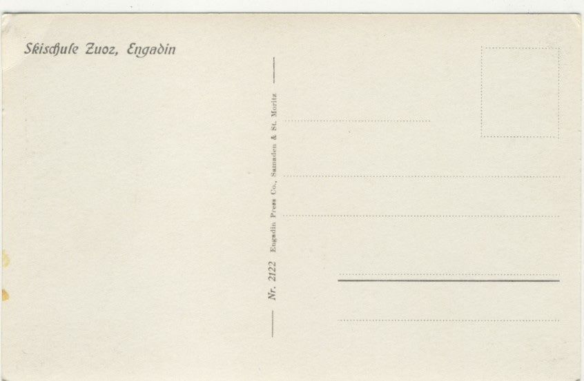 Cartoline postali: AK Skischule Zuoz, Engadin - belebt – Usato da Kirchberg BE venduto da Mgh 2