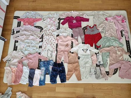 Süßes Baby Kleider Paket für MädchenGrösse 62/68- 55 Teilen