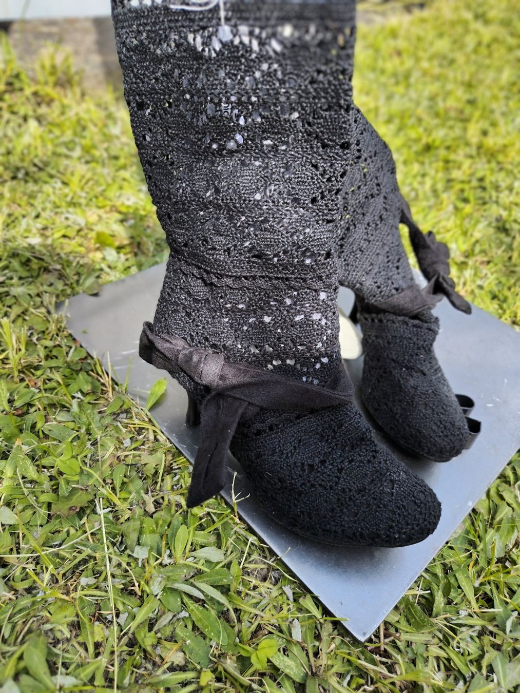 Scarpe da donna: Damen Stiefel Strick, schwarz, Gr. 38 – Nuovo (secondo la descrizione) da STEFFISBURG venduto da Sumerstorm
