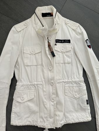 Weisse Khujo Jeans Übergangsjacke, Grösse M – Top Zustand!