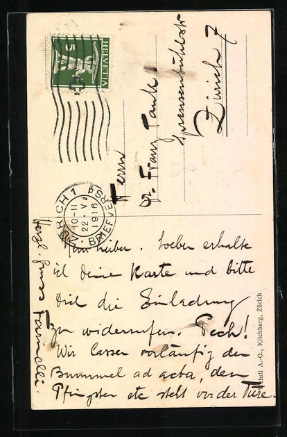 Cartoline postali: AK Kilchberg, Teilansicht mit Kirche – Usato da Berlin venduto da bartko-reher 1