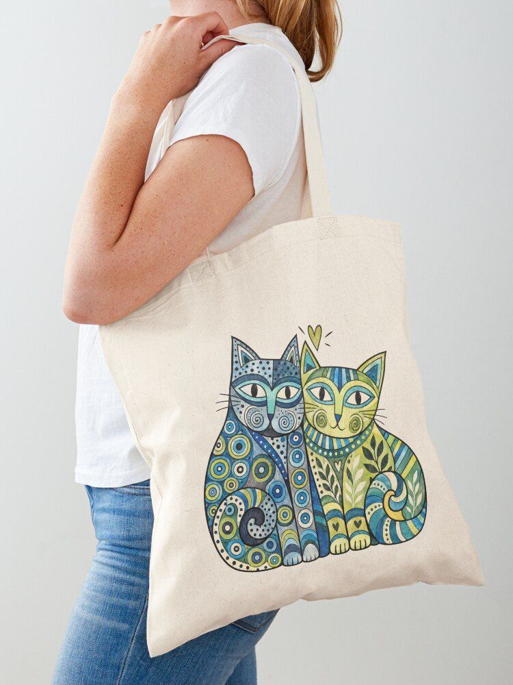 Borse: Stofftasche - Katzenliebe - inkl. Versand – Nuovo e nell'imballaggio originale da Basel venduto da Kunterbunt12 1
