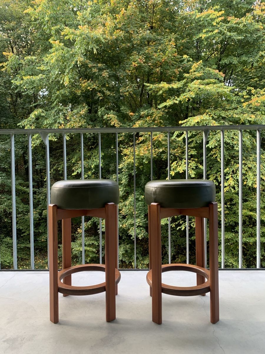 Hocker: 2 Vintage midcentury Teakholz Hocker Danish – Gebraucht aus Fribourg von GBT42 9