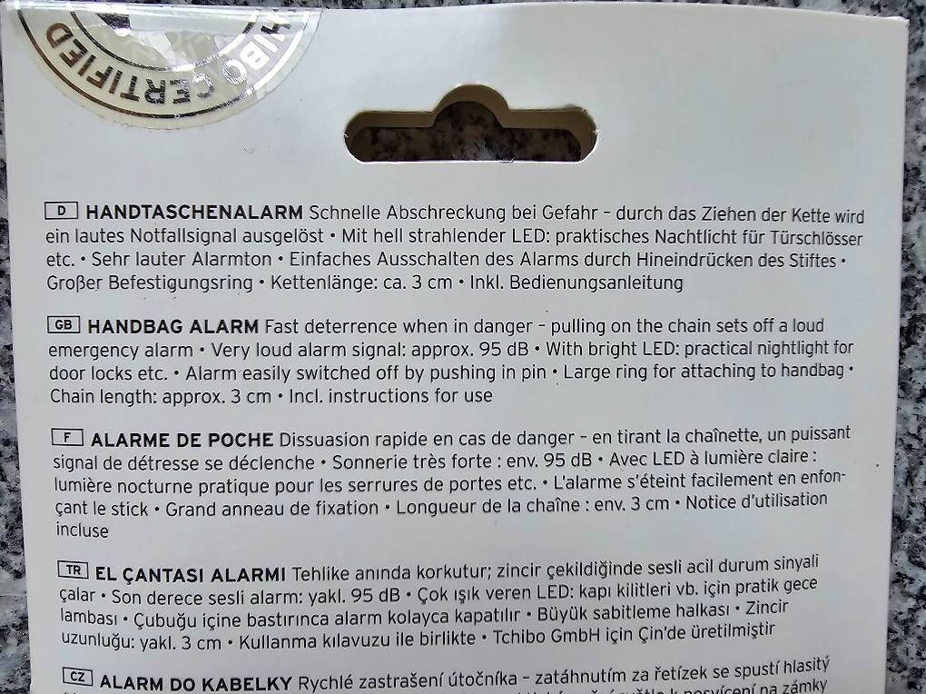 Sistemi d'allarme: Handtaschen Alarm, neu – Nuovo e nell'imballaggio originale da Opfikon venduto da rockqueen666 1