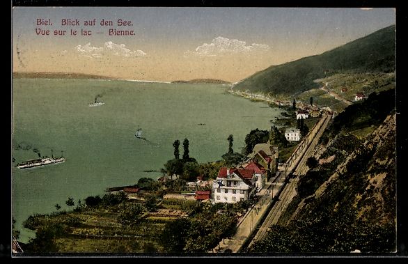 Ansichtskarten: AK Biel, Blick auf den See – Gebraucht aus Berlin von bartko-reher