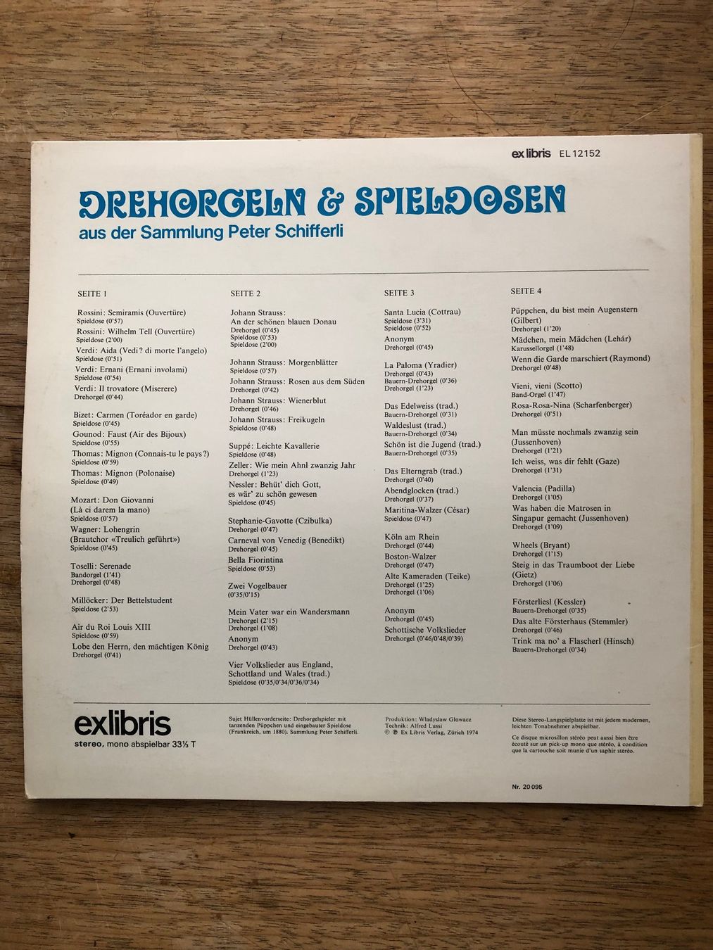 Dischi in vinile: Drehorgeln & Spieldosen (Doppel-LP) – Usato da Grenchen venduto da Kogi7 2