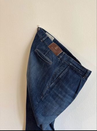 Pantalons Brunello Cucinelli bleu taille 50 excellent état