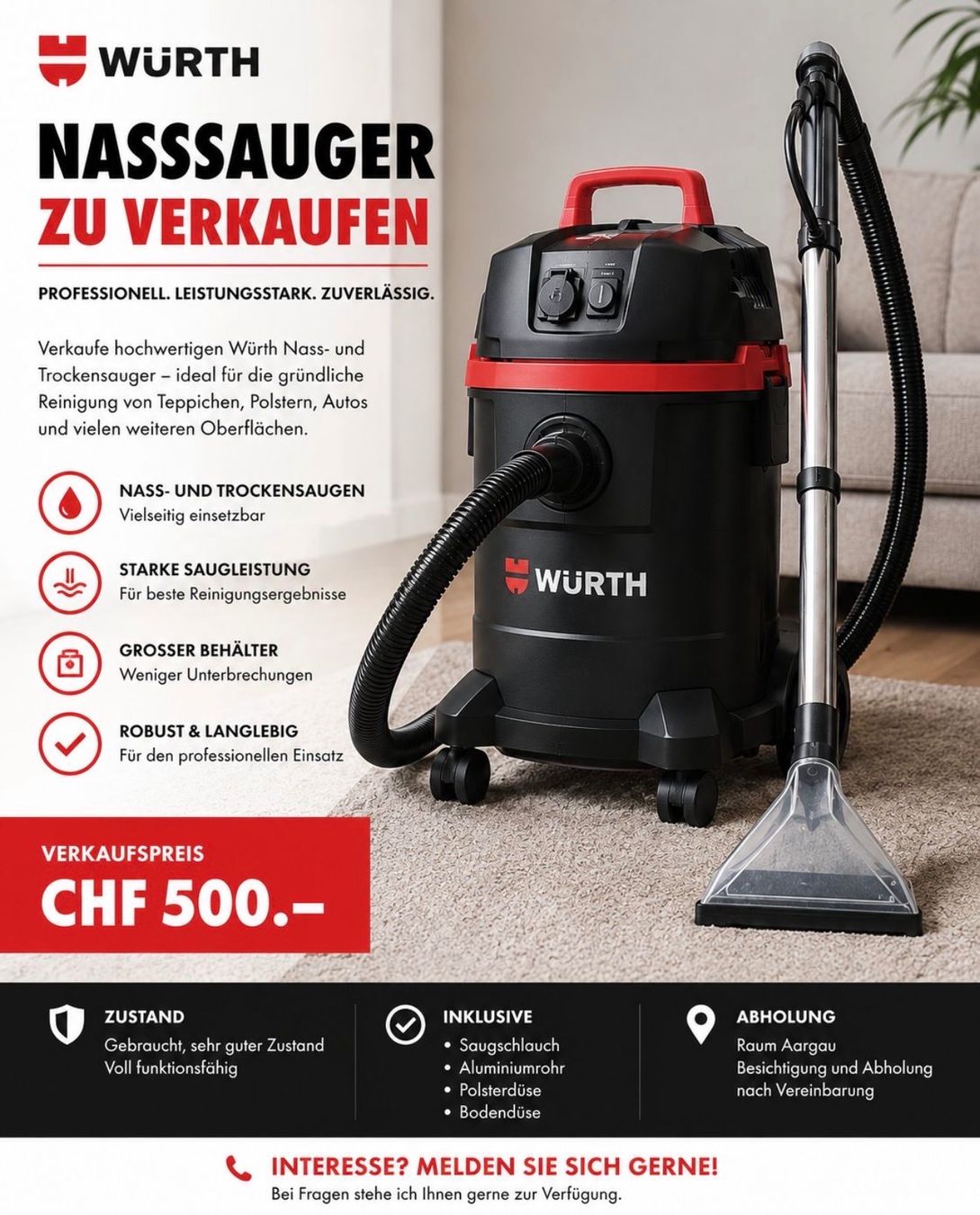 Aspirapolveri & Accessori: Würth Sprühextraktionsgerät – Nuovo e nell'imballaggio originale da Rheinfelden venduto da ben_5lkr