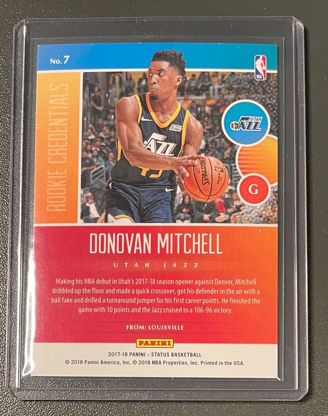 Cartoline: NBA Donovan Mitchell 2017-18 Status Credentials Rookie Card – Nuovo (secondo la descrizione) da Muri b. Bern venduto da winningloser 1