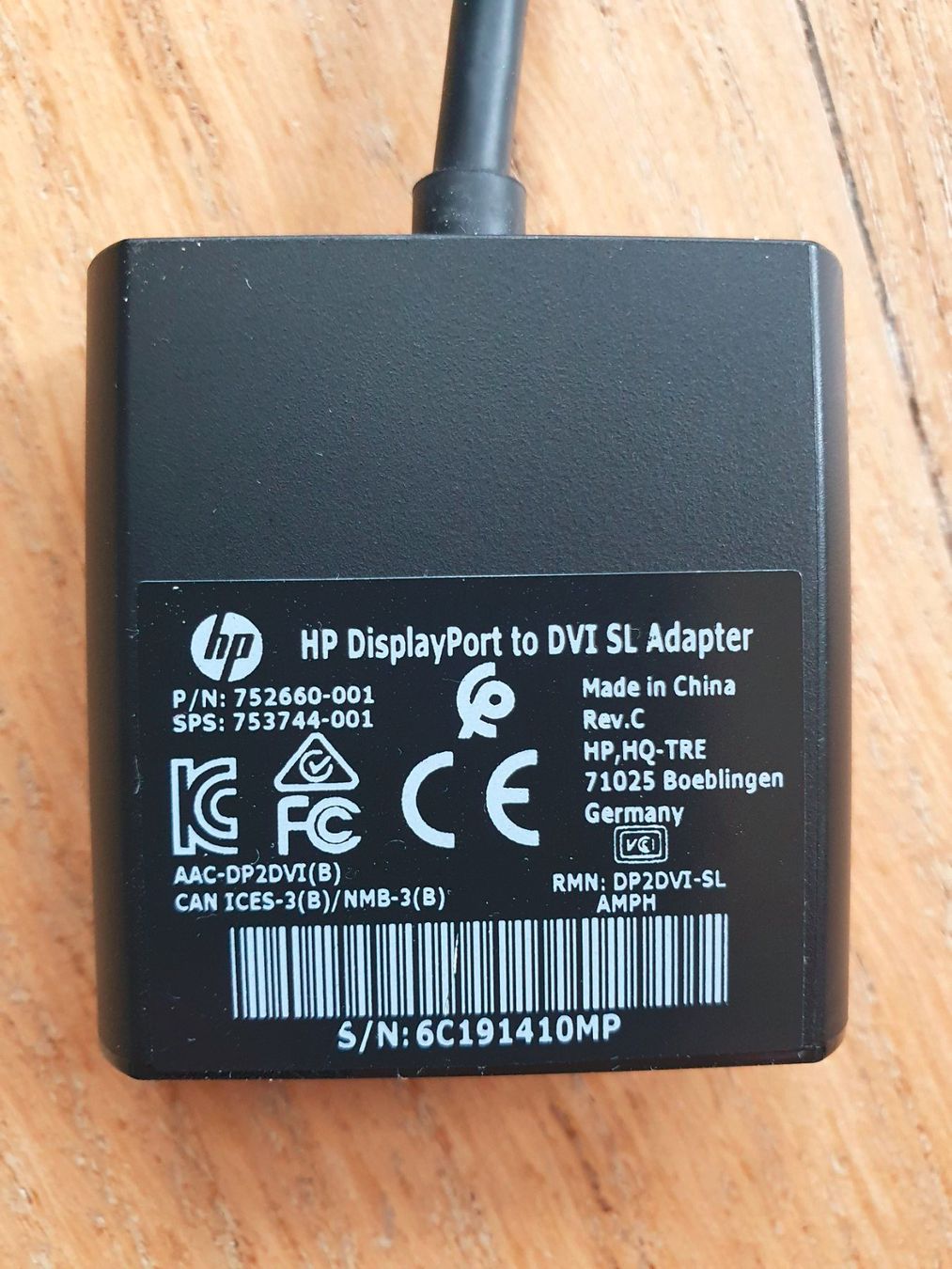 Hewlett Packard Unità & Adattatore: HP DisplayPort to DVI SL Adapter – Usato da Bern venduto da Llu 1