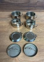 Kaffee / gläser mit Filter, Set Vintage / Chromstahl