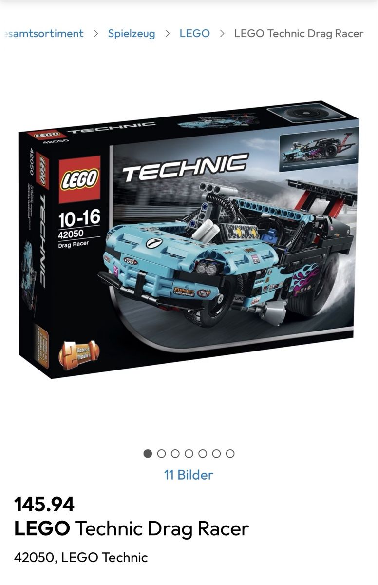 Lego Kit di costruzioni: LEGO Technic Drag Racer 42050, LEGO Technic – Usato da Luzern venduto da Sbalu1984