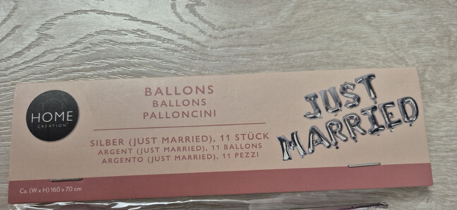 Tutte le decorazioni: Ballons "Just Married" argentés, 11 pièces – Nuovo e nell'imballaggio originale da Villars-sur-Glâne venduto da snacks01 1